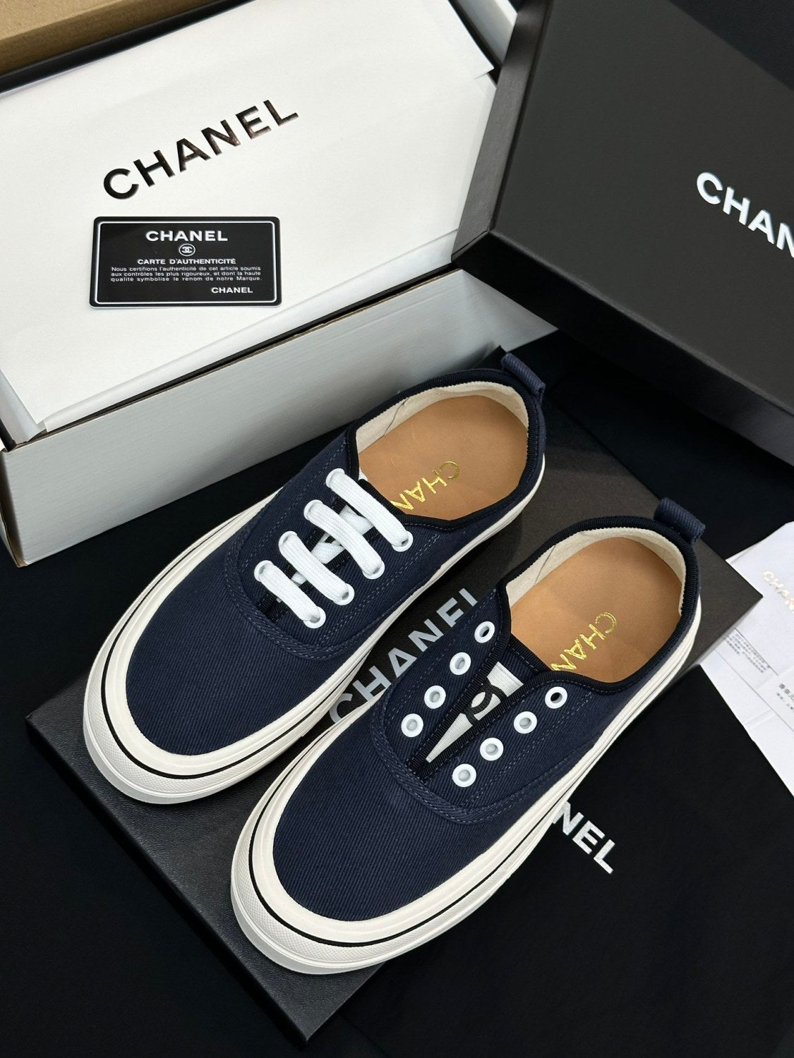 Chanel Platform Canvas Shoes #386499