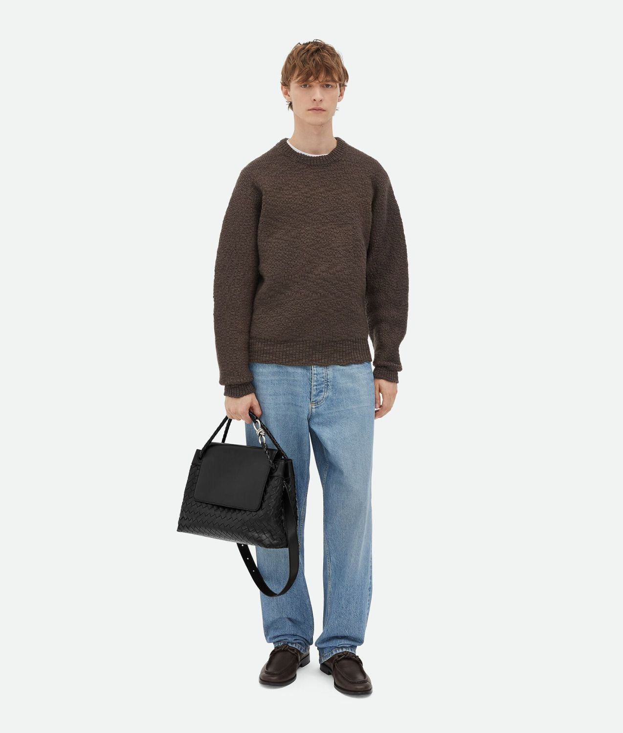 Bottega Veneta Men's Andiamo Backpack Solid Color Adjustable Removable Shoulder Strap Messenger Bag Casual Shoulder Crossbody Bag Bags #71886