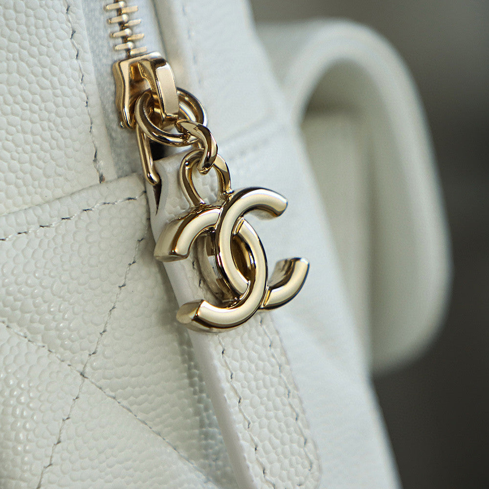 Chanel Women's Solid Color Chain Shoulder Strap Grained Cowhide Mini Backpack Bag Bags #77138