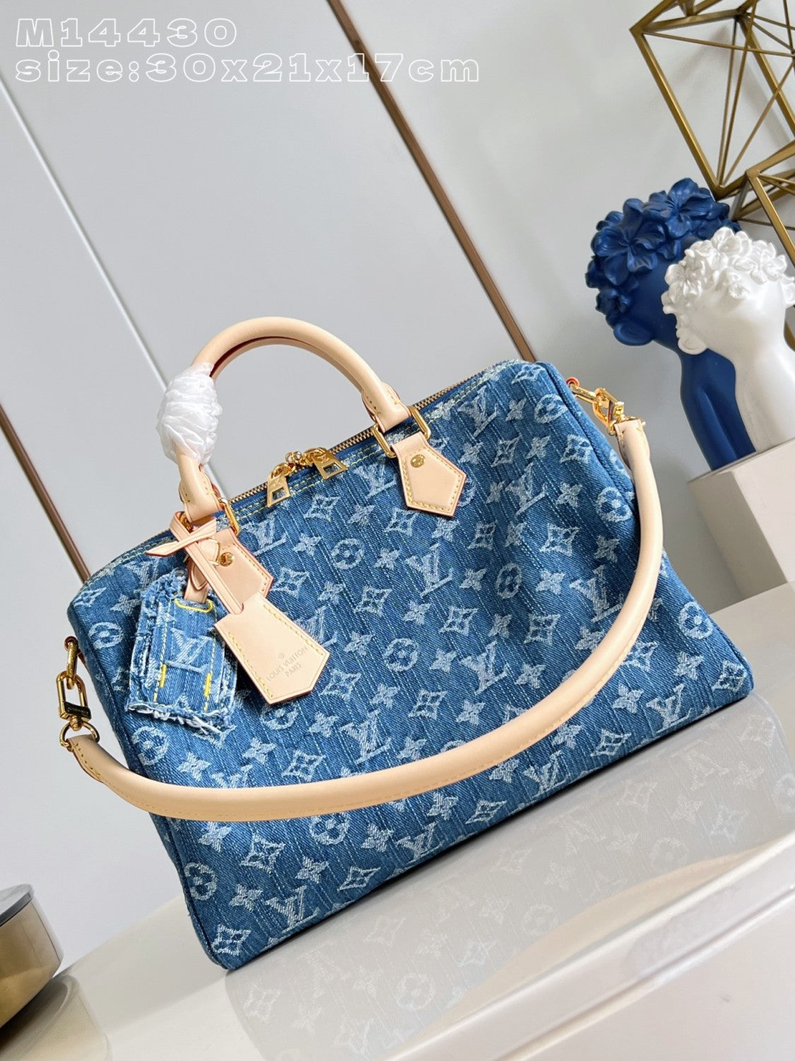 LOUIS VUITTON Speedy Soft 30 Monogram Denim Bags #378128