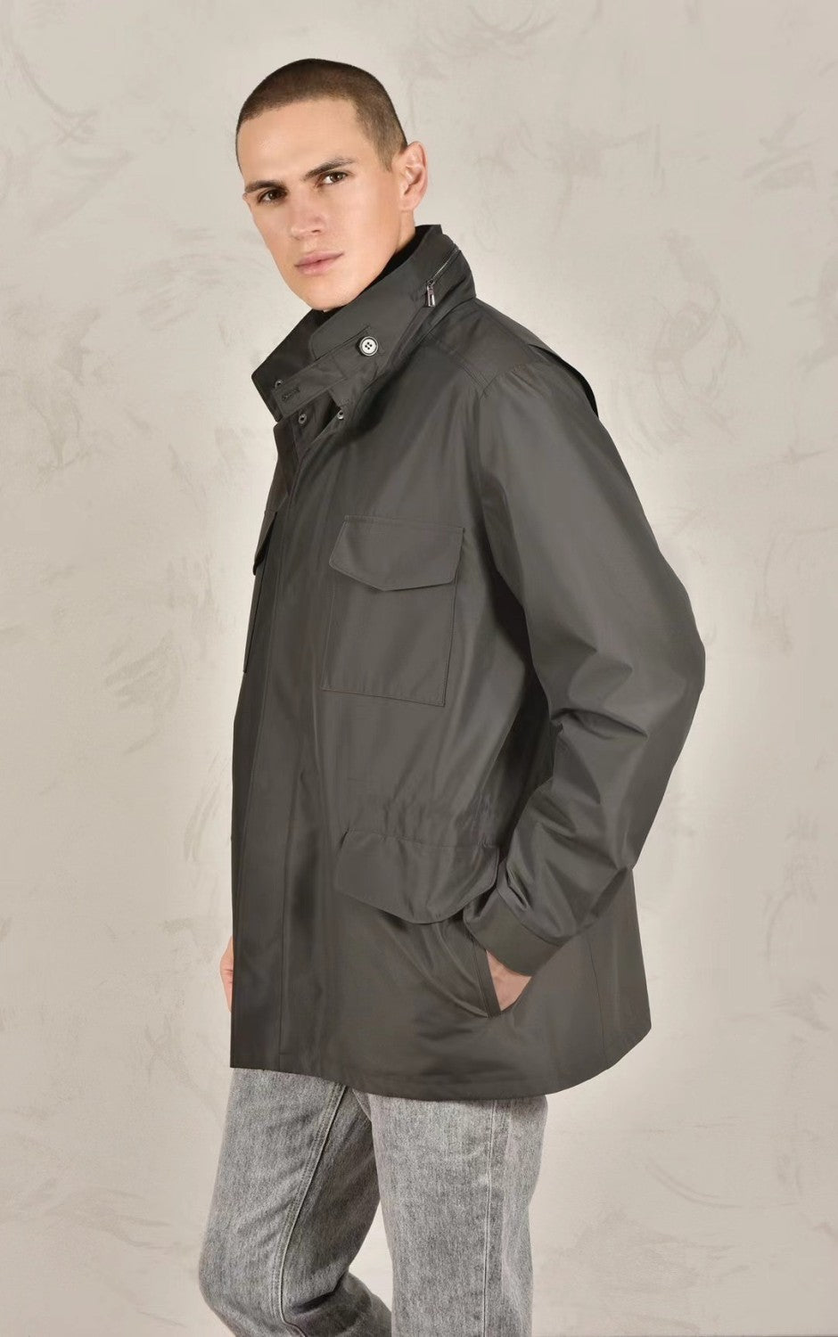 Loro Piana Standing Collar Long Sleeved Jacket #21867