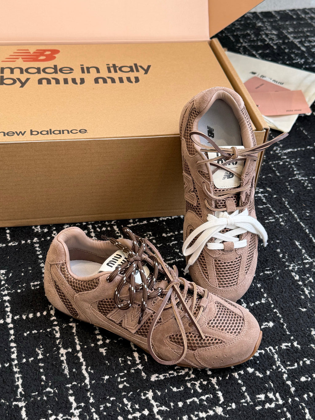 MiuMiu New Balance X MiuMiu 530 Sl Suede And Mesh Sneakers #384881