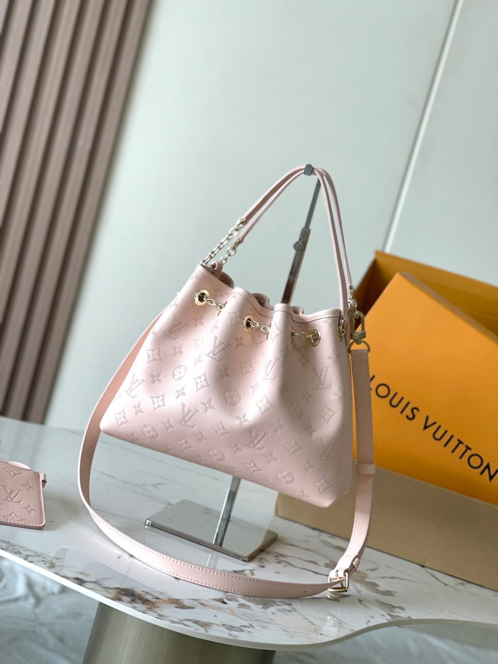 Louis Vuitton LV BUNDLE Women's Solid Color Logo Letter Print Removable Shoulder Strap Leather Single Shoulder Crossbody Tote Bag Bags #76841
