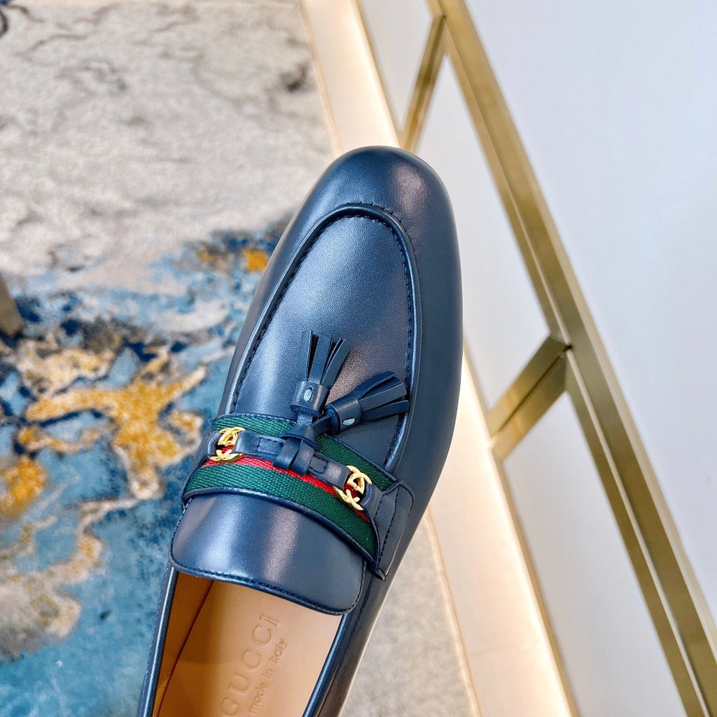 Gucci Men's & Women's Spring/Fall Fashion Casual Round Toe Slip On Leather GG Pattern Leisure Business Shoes #78666