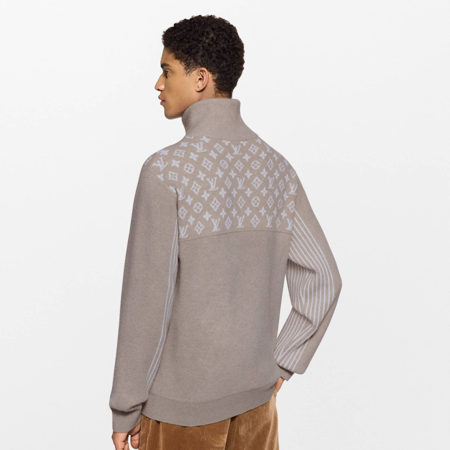 Louis Vuitton Ribbed Wool Half-Zip Pullove #333703