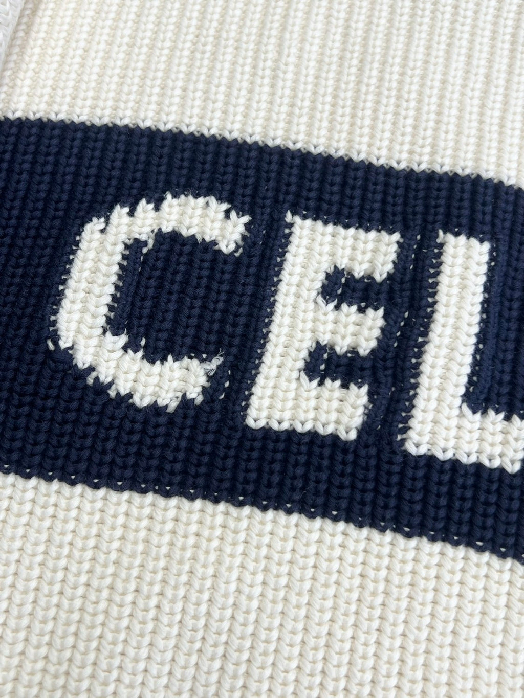 Celine Men's Colorblock Striped Logo Letter Knitted Loose Long-sleeved Sweater #334964