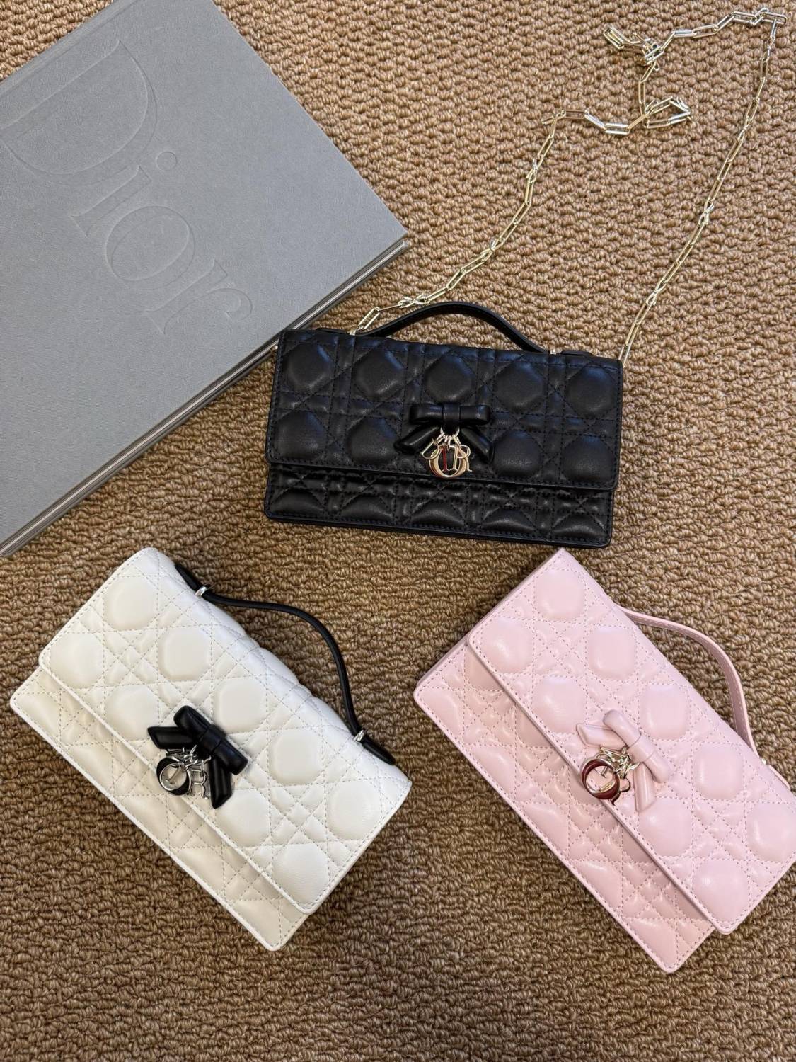 DIOR My Dior Mini Bag Black Cannage Lambskin #383157