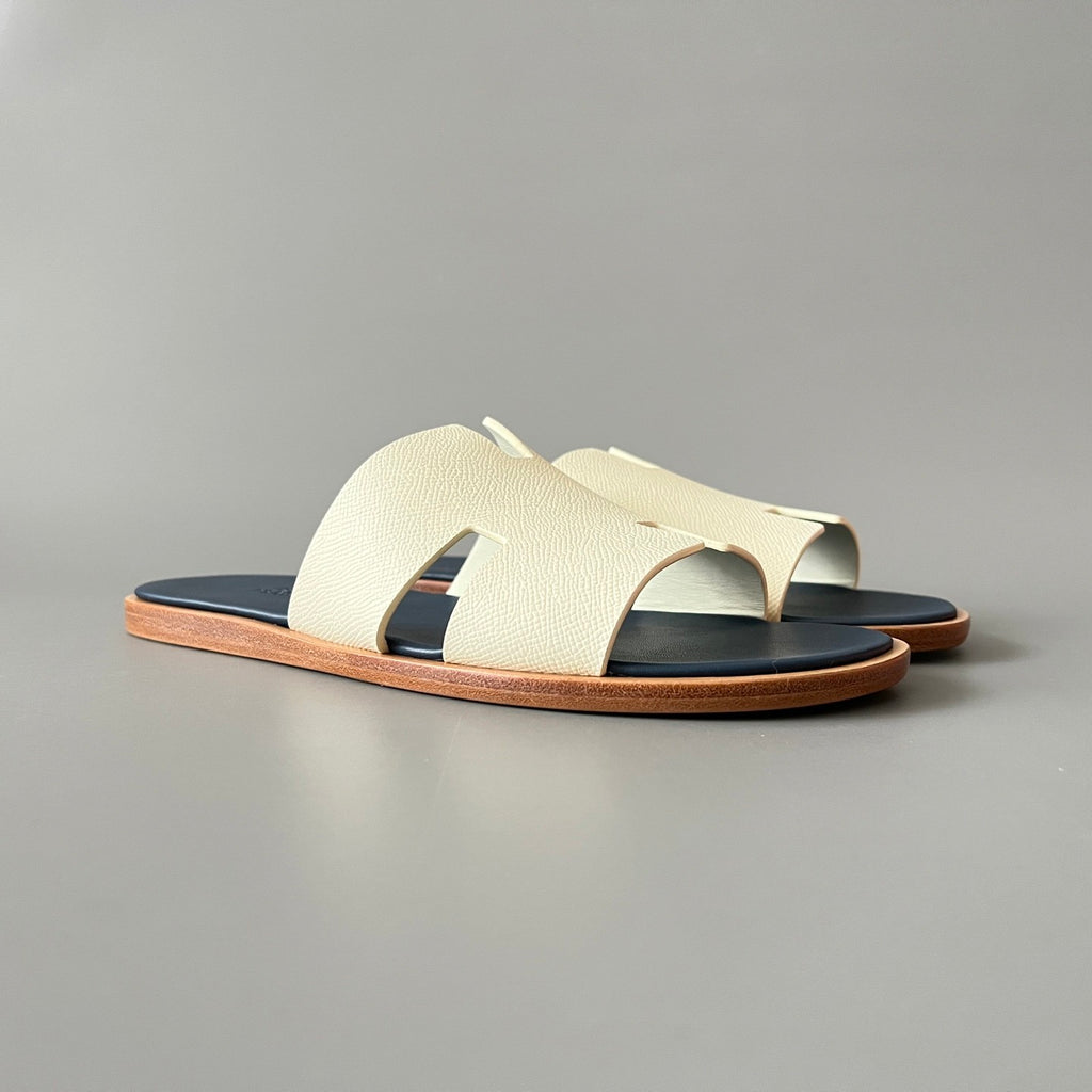 Hermes Men's And Women's Spring/summer Fashion Casual Round Toe Slip On Flat Sandals Woven Canvas Sandals Shoes #78416