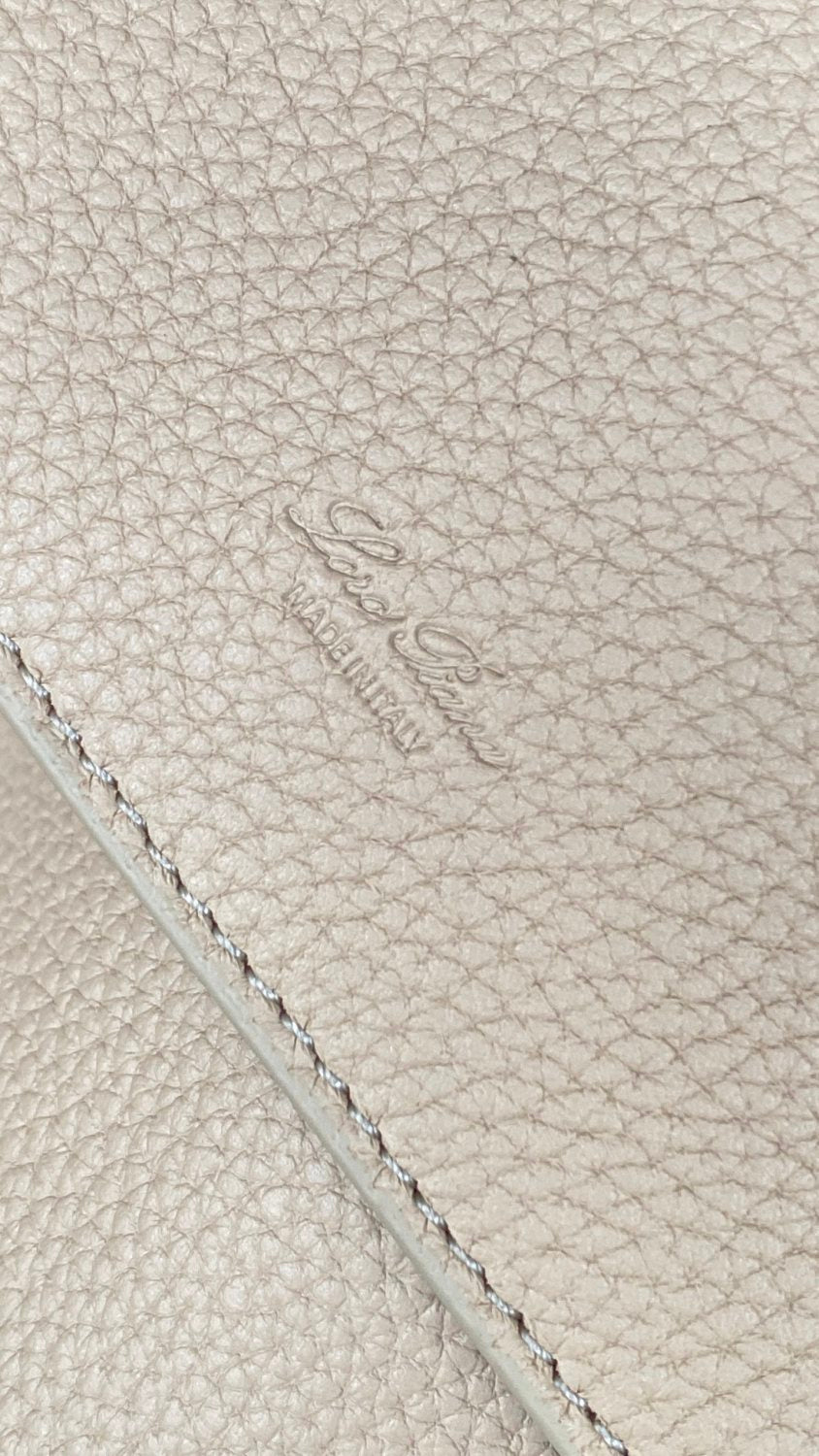 Loro Piana Extra Women's Fashion Classic Solid Color Drawstring Leather Bucket Tote Bag Bags FAP1404 #78861