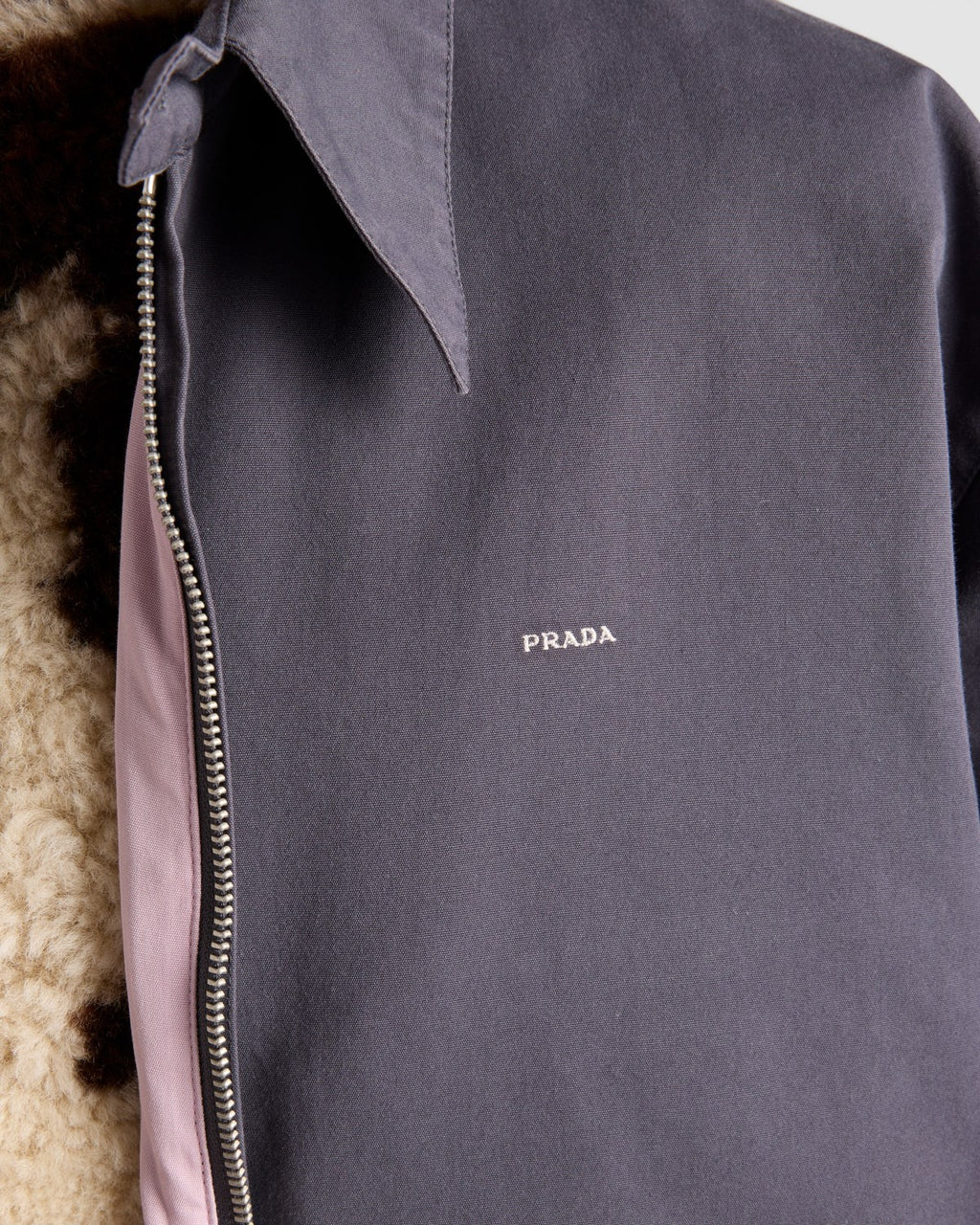 Prada Men's Spring/Fall Casual Fashion Solid-Color Collared Zipper Gentleman Style Cotton Jacket #79135