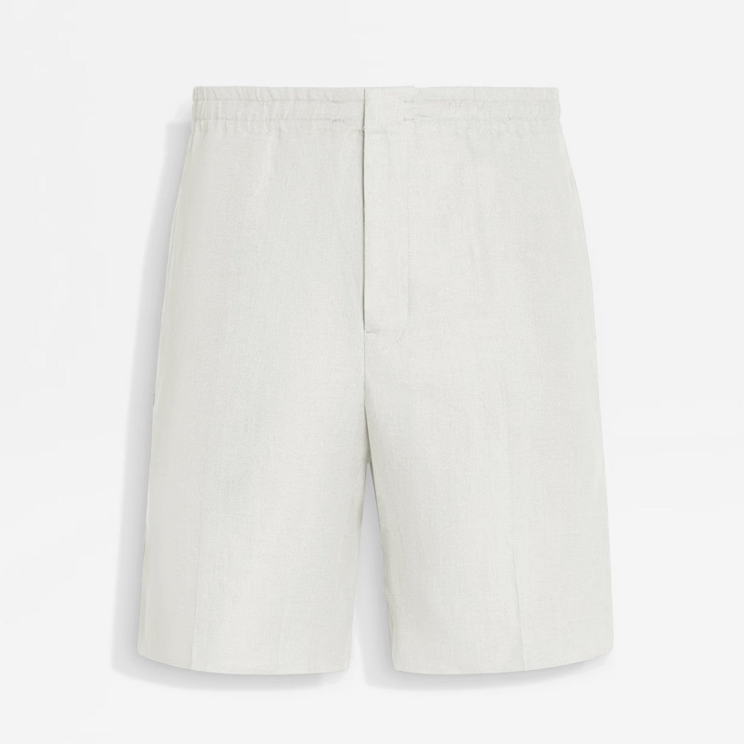 Ermenegildo Zegna Men's Summer Mid Waist Straight Solid Color Linen Casual Shorts Ngvp #1234
