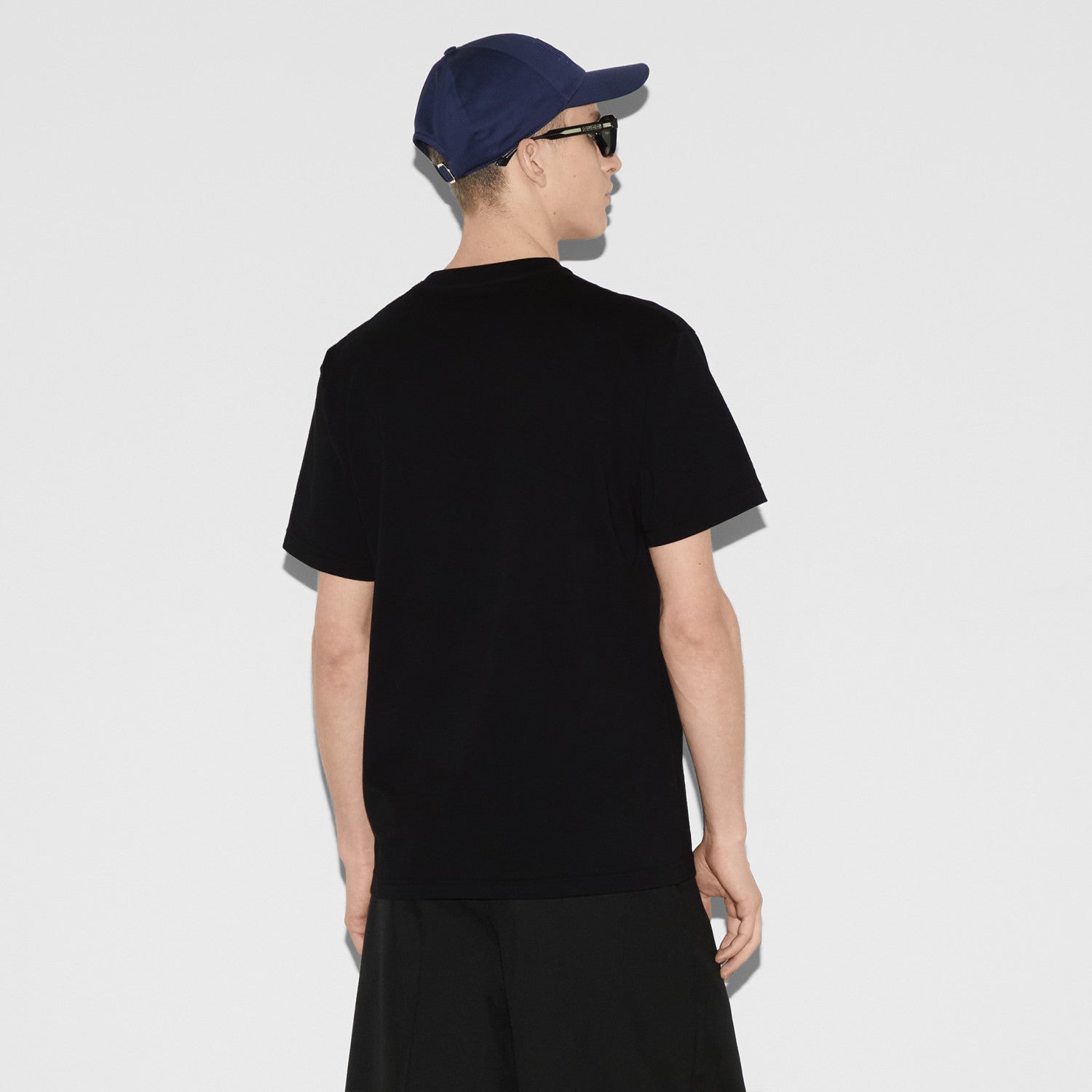 Gucci Men's Spring And Summer All Black Letters Printed Knitted Cotton T-shirt Retro Fashion Loose Short-sleeved T-shirt #71485