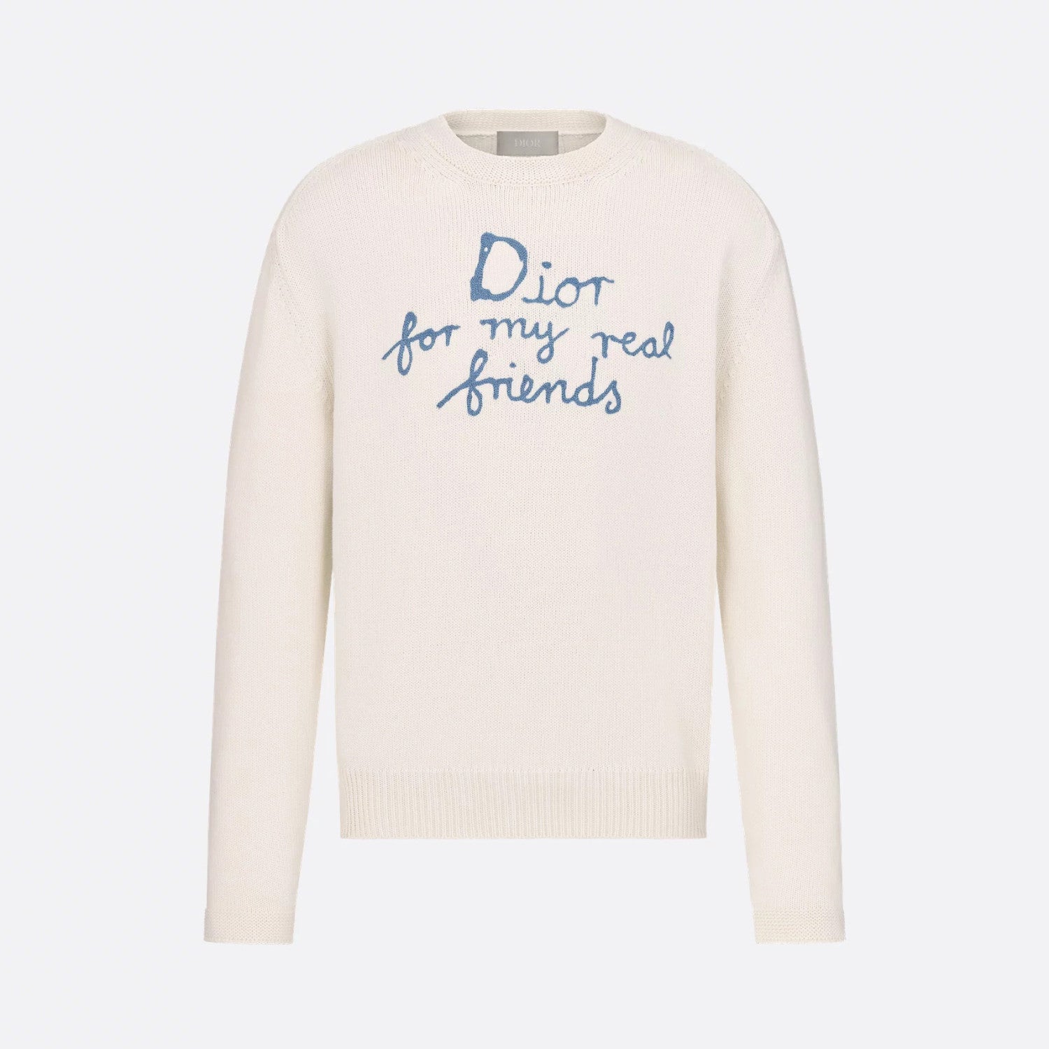 Dior Men's And Women's Spring And Autumn Solid Color Letter Print Round Neck Knit Long Sleeve Sweater #76494