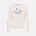 Dior Men's And Women's Spring And Autumn Solid Color Letter Print Round Neck Knit Long Sleeve Sweater #76494