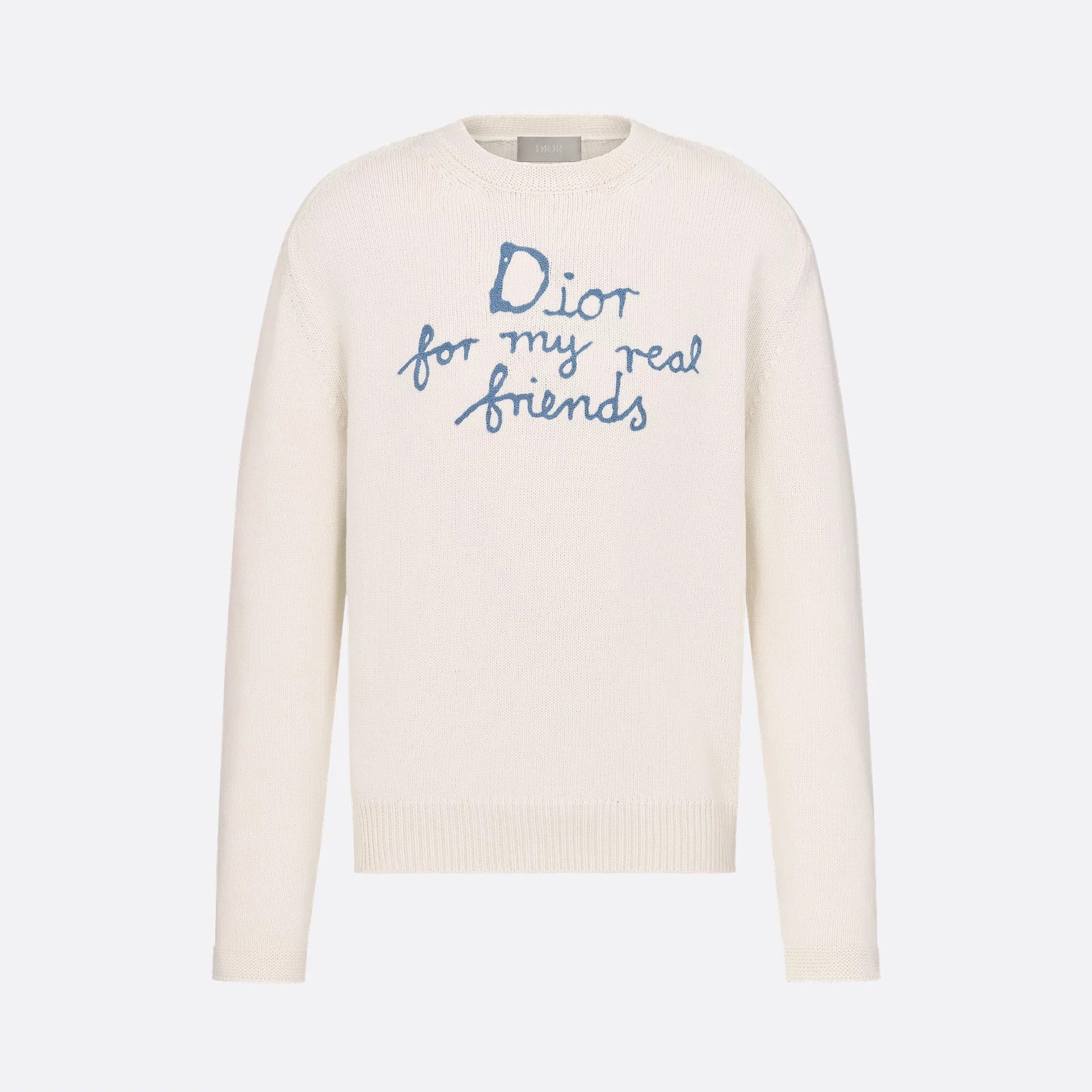 Dior Men's And Women's Spring And Autumn Solid Color Letter Print Round Neck Knit Long Sleeve Sweater #76494