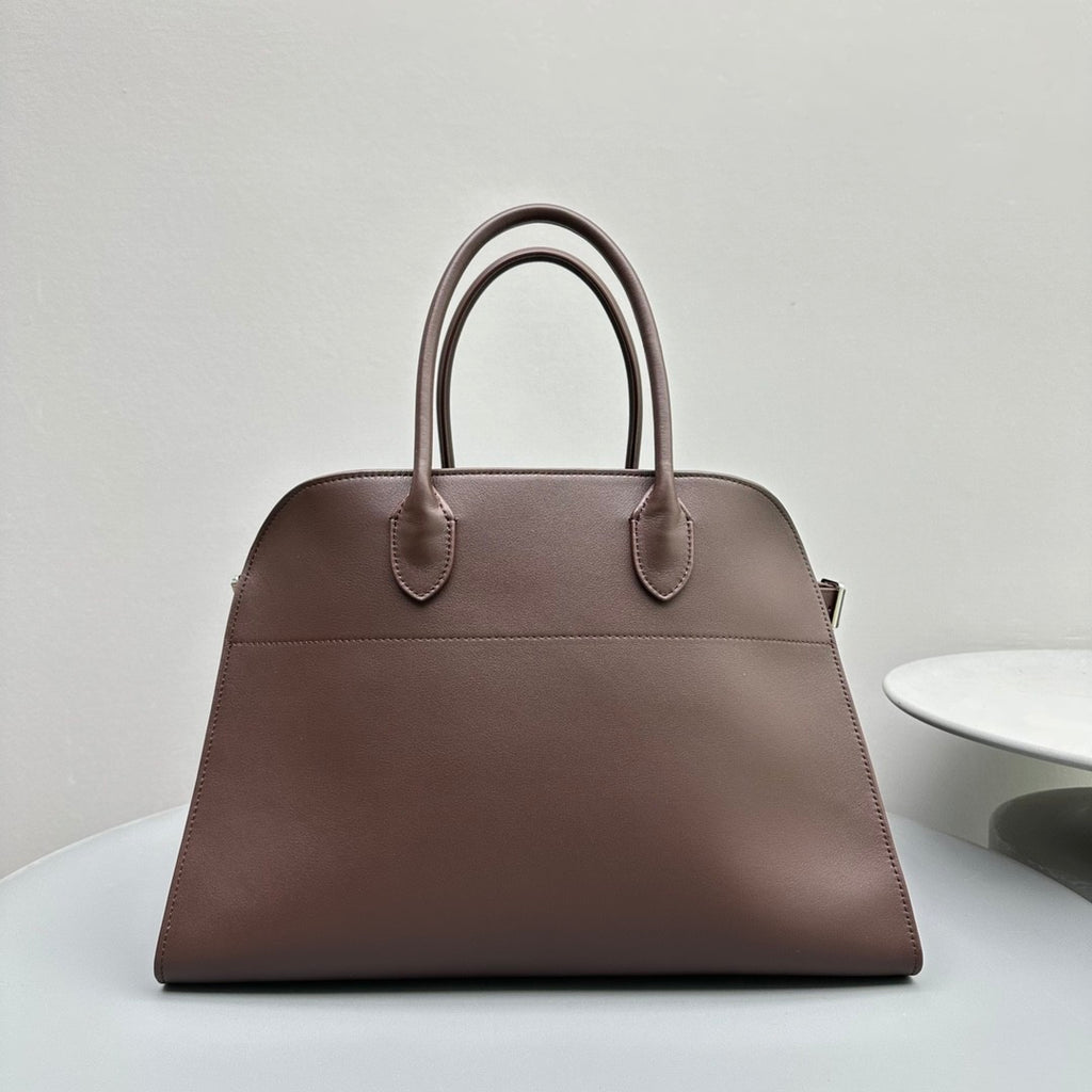 THE ROW Margaux 15 Women's Solid Color Calfskin Leather Simple Shopping Bag Handbag Bags #75285