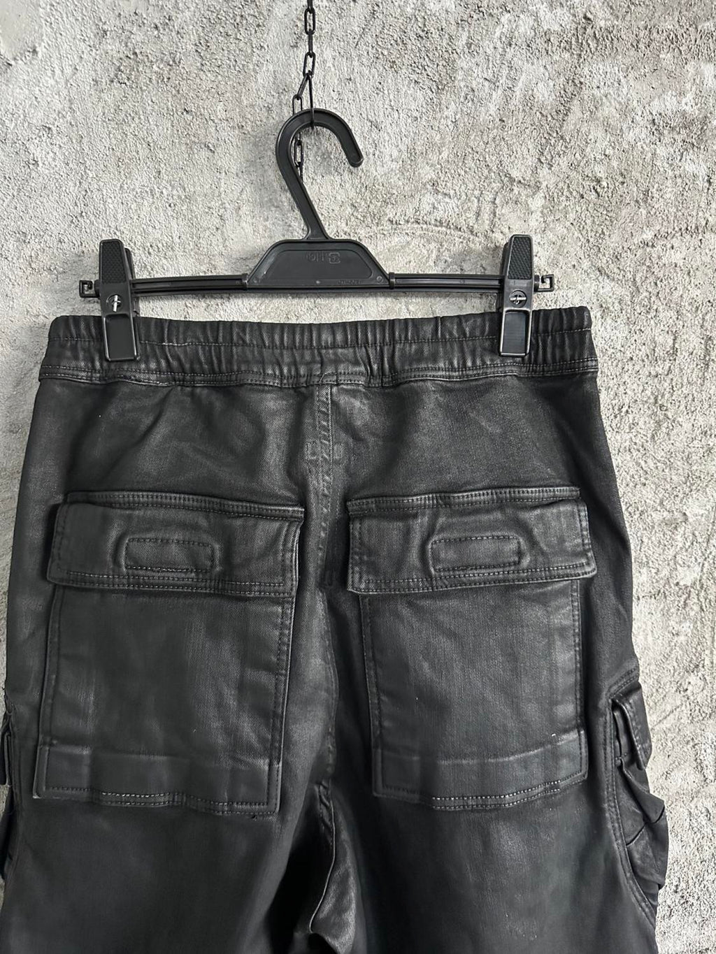 Rick Owens Men's High Street Four Seasons Batik Solid Color Stretch Lace-Up Workwear Flared Pants Casual Denim Trousers Pants Ngvp #1772