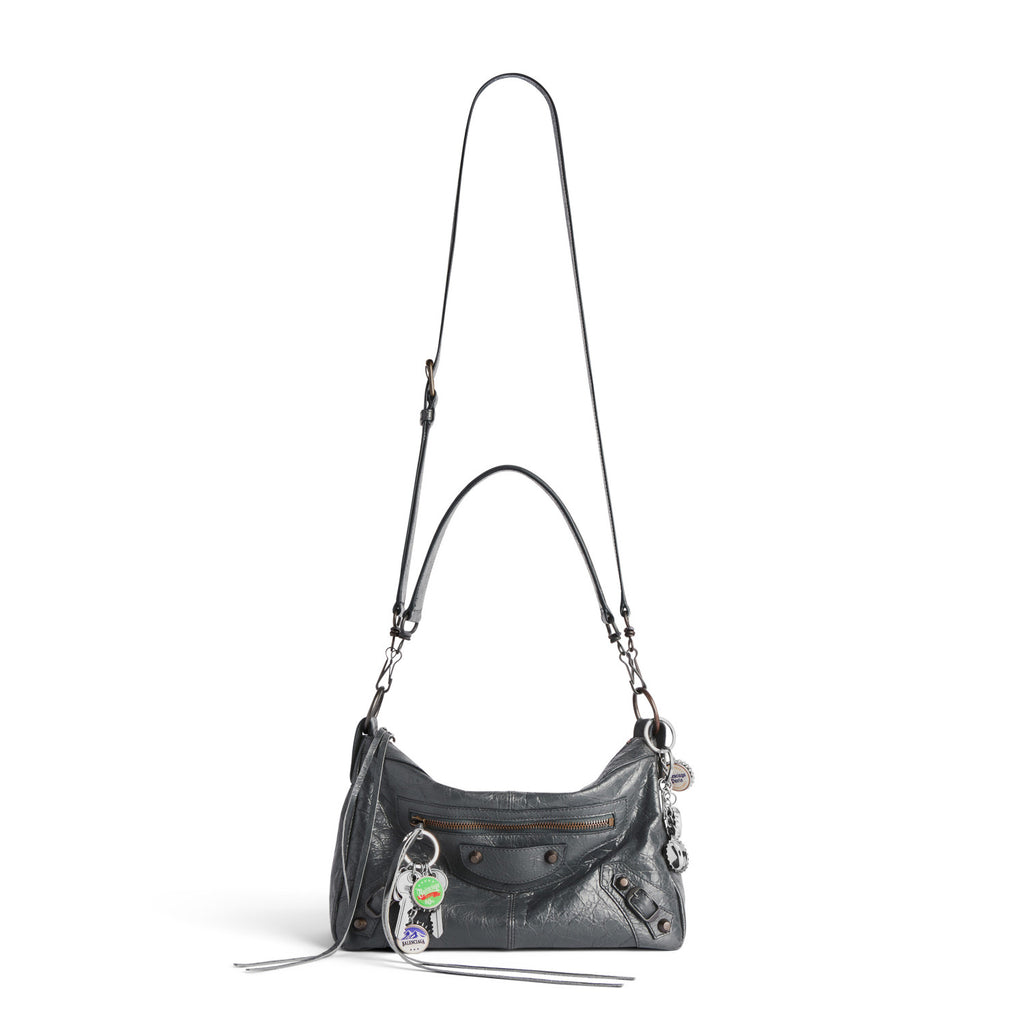 Balenciaga LE CITY MOTO Men's And Women's Fashion Classic Solid Color Zipper Closure Leather Adjustable Strap Shoulder Bag Crossbody Bag Motorcycle Bag Bags 8461882AB6Z1251 #79567