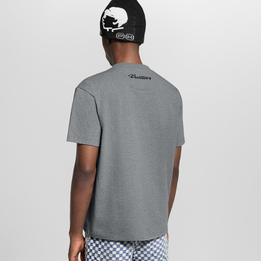 Louis Vuitton Men's Summer Fashion Casual Pattern Printed Embroidered Round Neck Short Sleeve T-Shirt #78313