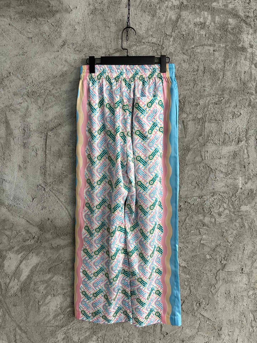 Casablanca Men's Summer Thin Versatile Printed Pants American High Street Loose Straight Casual Wide Leg Trousers #71785