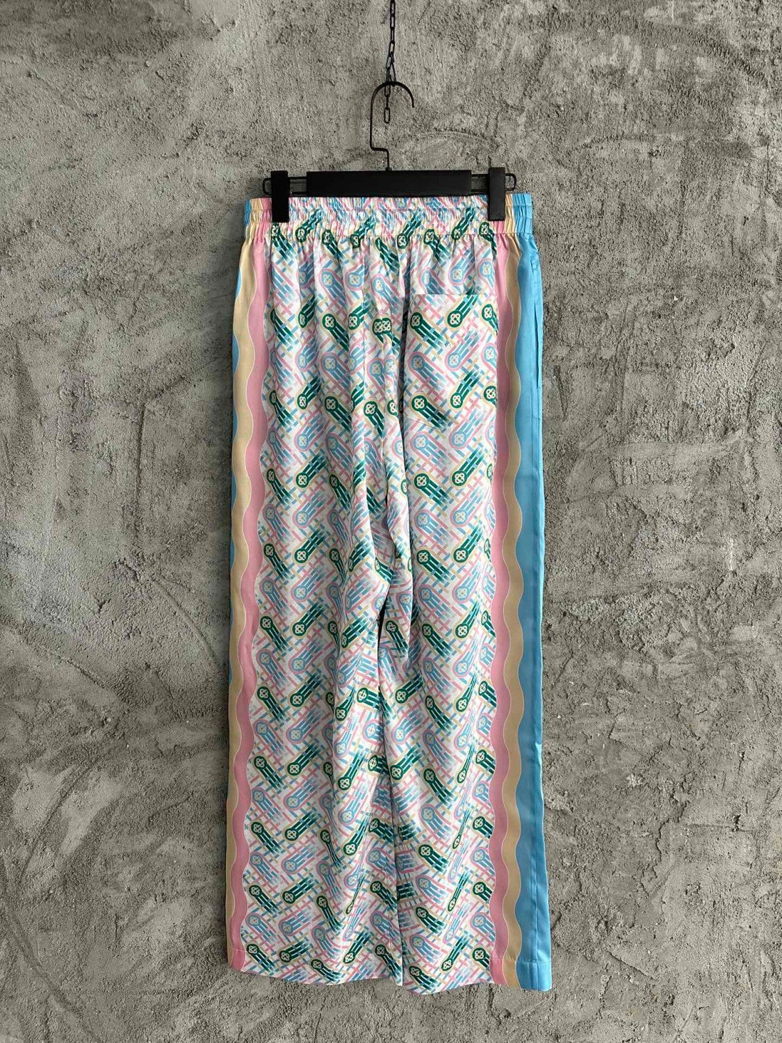 Casablanca Men's Summer Thin Versatile Printed Pants American High Street Loose Straight Casual Wide Leg Trousers #71785