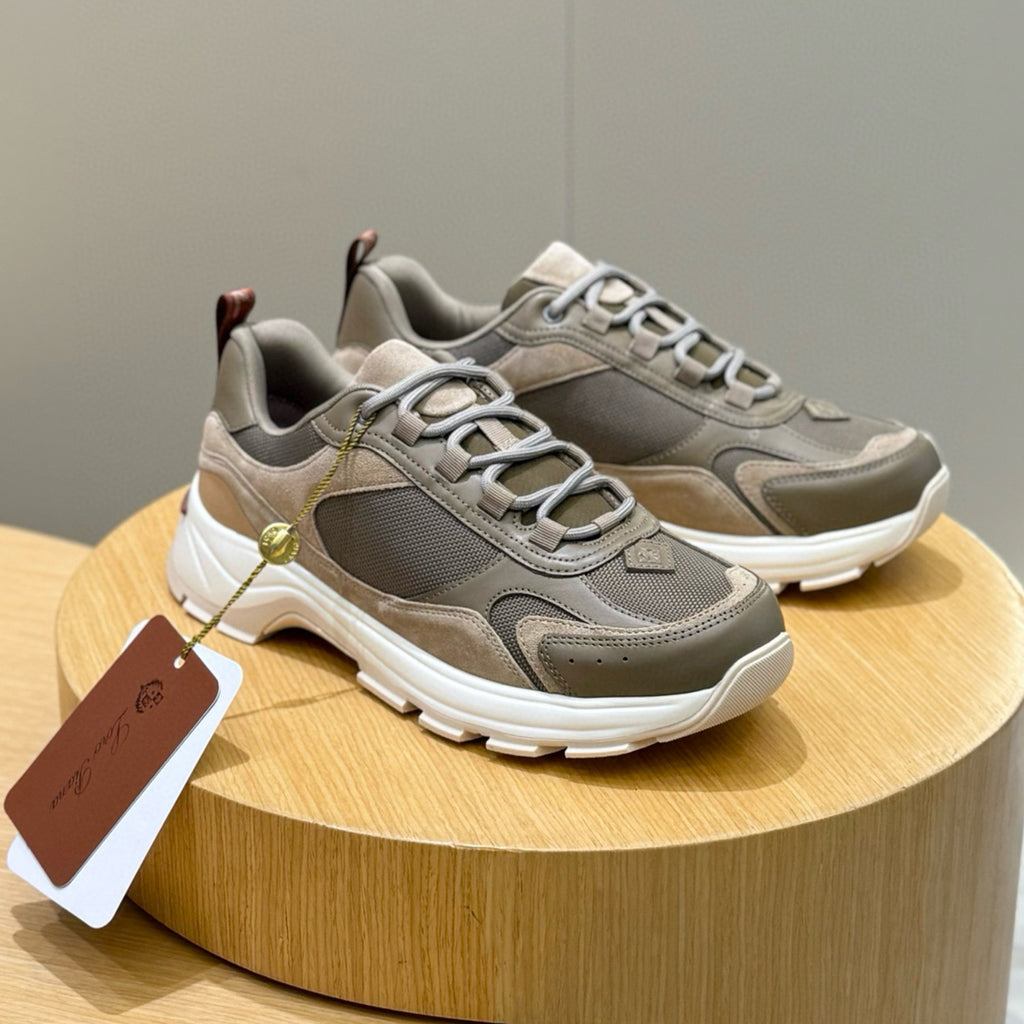 Loro Piana Cairn Walk Men's Four Seasons Sneakers Fashion Urban Modern Comfortable Commuter Casual Lace Up Shoes Ngvp #1475