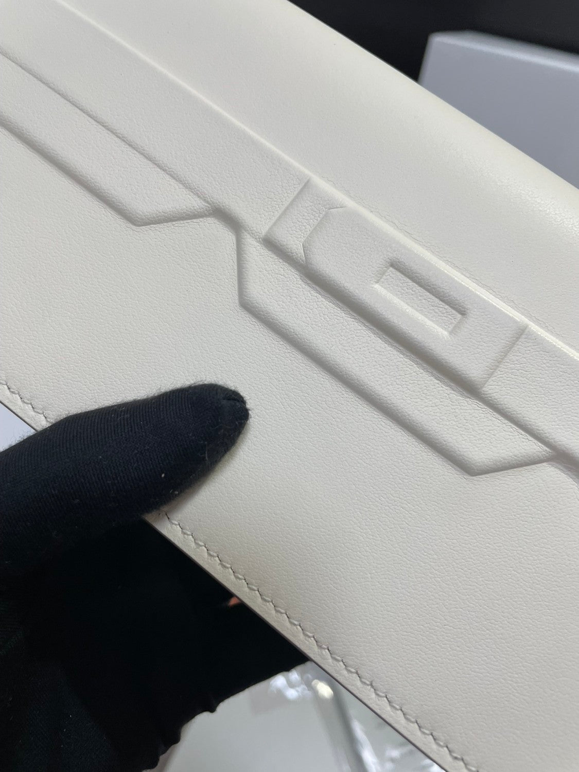 Hermes Birkin Shadow Women's Solid Color Flap Open Square Cowhide Clutch Bag Bags #76412
