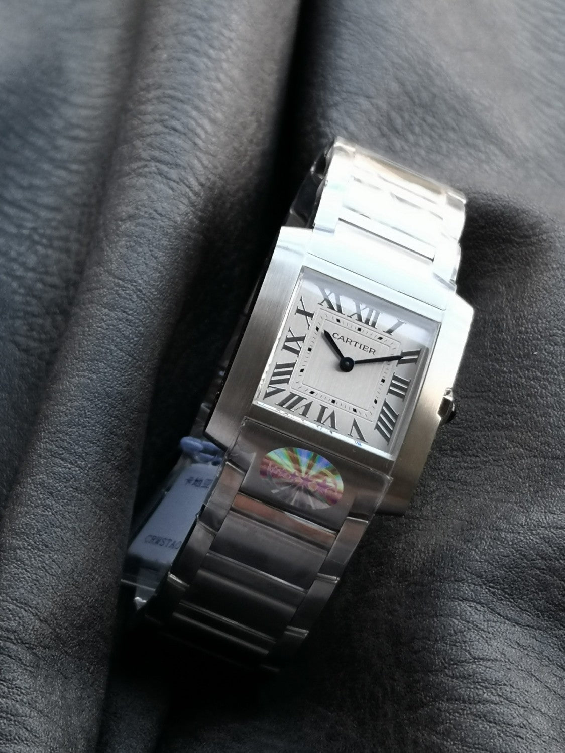 Cartier Tank Must Men's and Women's Solid Color Stainless Steel Quartz Watch #77666