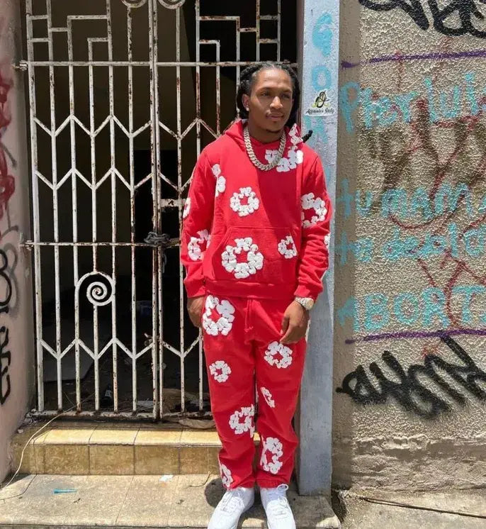 Denim Tears The Cotton Wreath Sweatpants Red