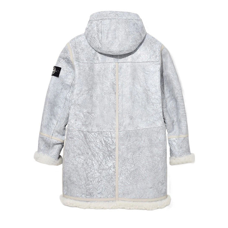 Stone Island Men's Fall And Winter Fashion Casual Hooded Single Row Ox Horn Button Fur Coat Warm Jacket Ngvp #7581