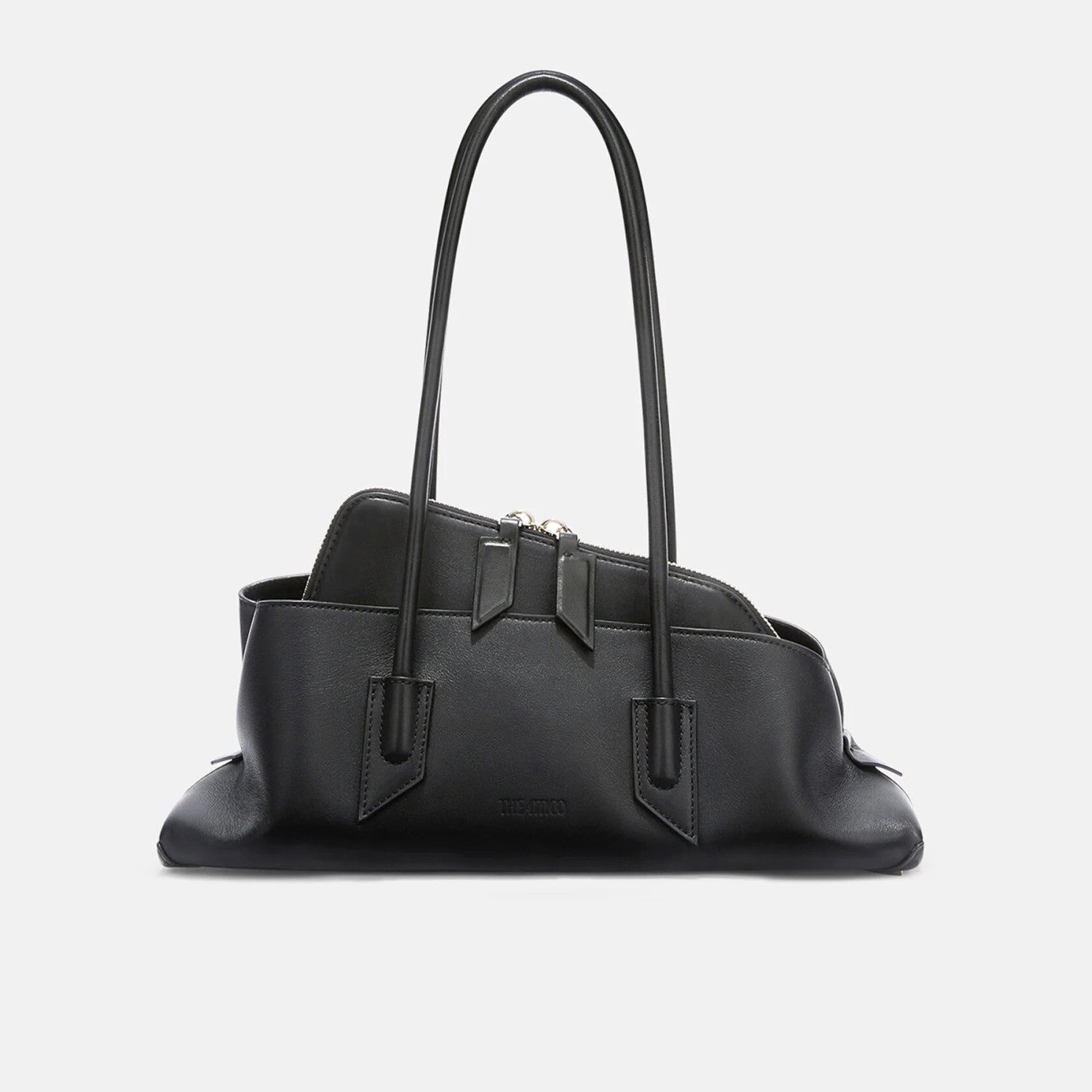 The Attico ''la Passeggiata Small'' Black Top Handle Women's Spring And Summer Fashion Shaped Clutch Bag Underarm Bag Fashion Design Modern Bags Ngvp #1721