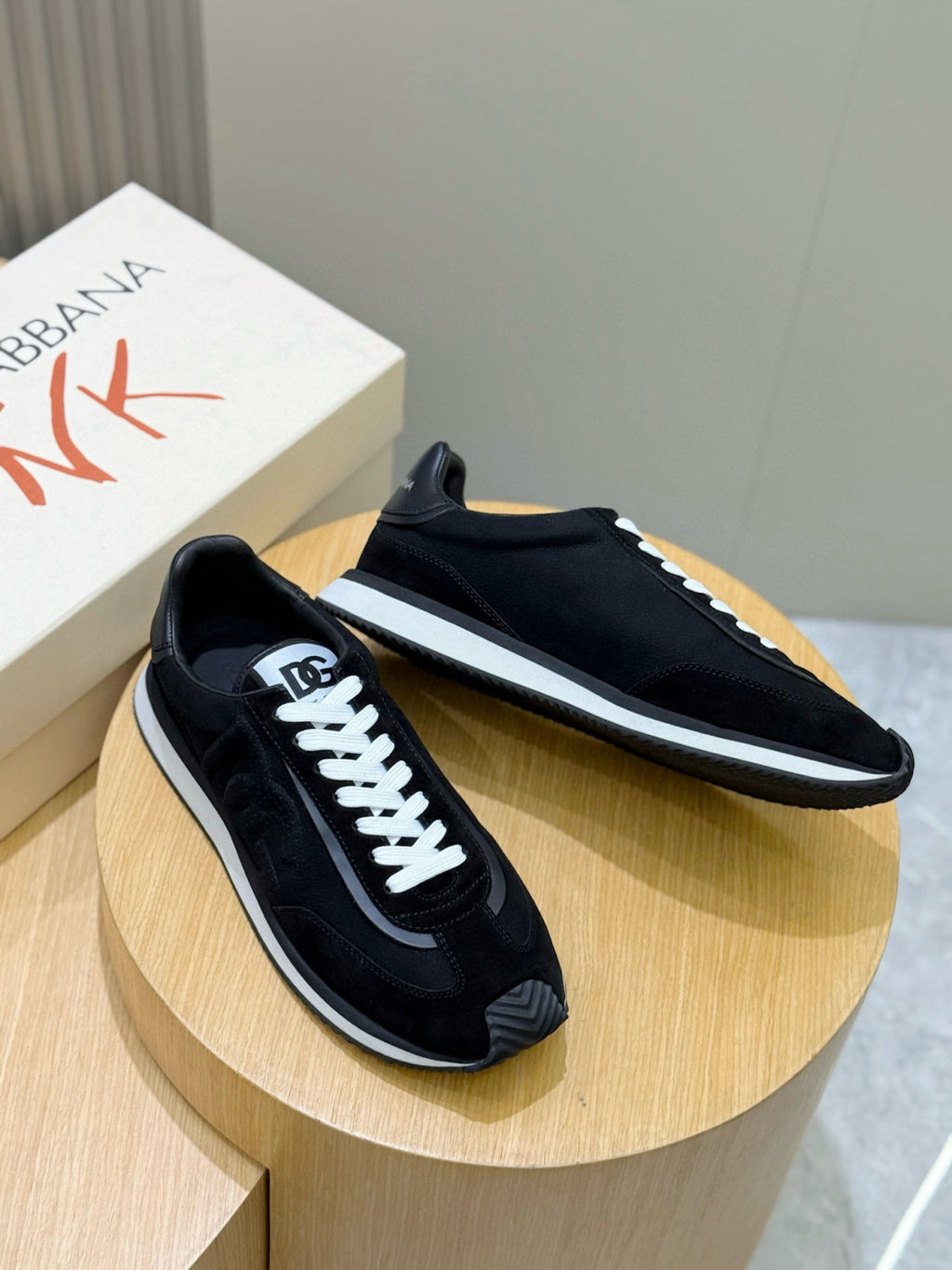 Dolce&Gabbana Men's And Women's  Spring/fall Fashion Classic Round Toe Lace Up Low Top Flat Sneakers Casual Shoes #79216