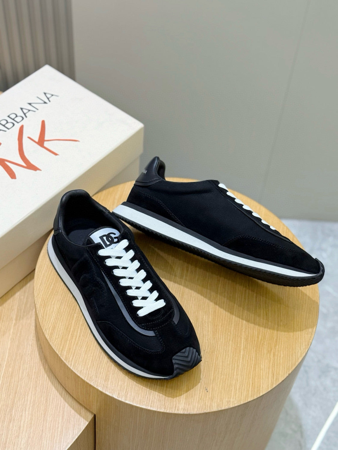 Dolce&Gabbana Men's And Women's  Spring/fall Fashion Classic Round Toe Lace Up Low Top Flat Sneakers Casual Shoes #79216