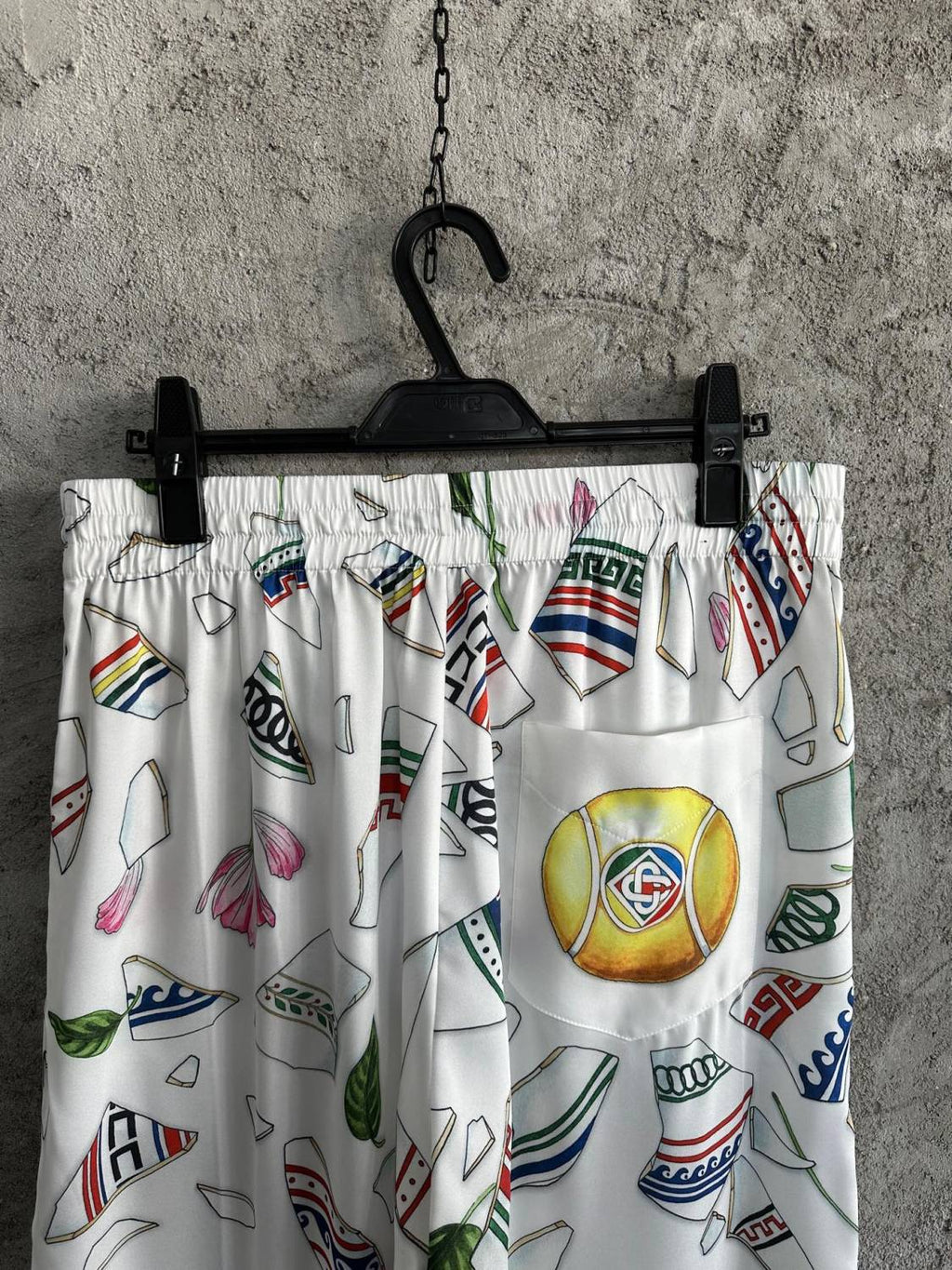 Casablanca Men's Women's Summer Pattern Printed Silk Casual Trousers Pants Ngvp #9924