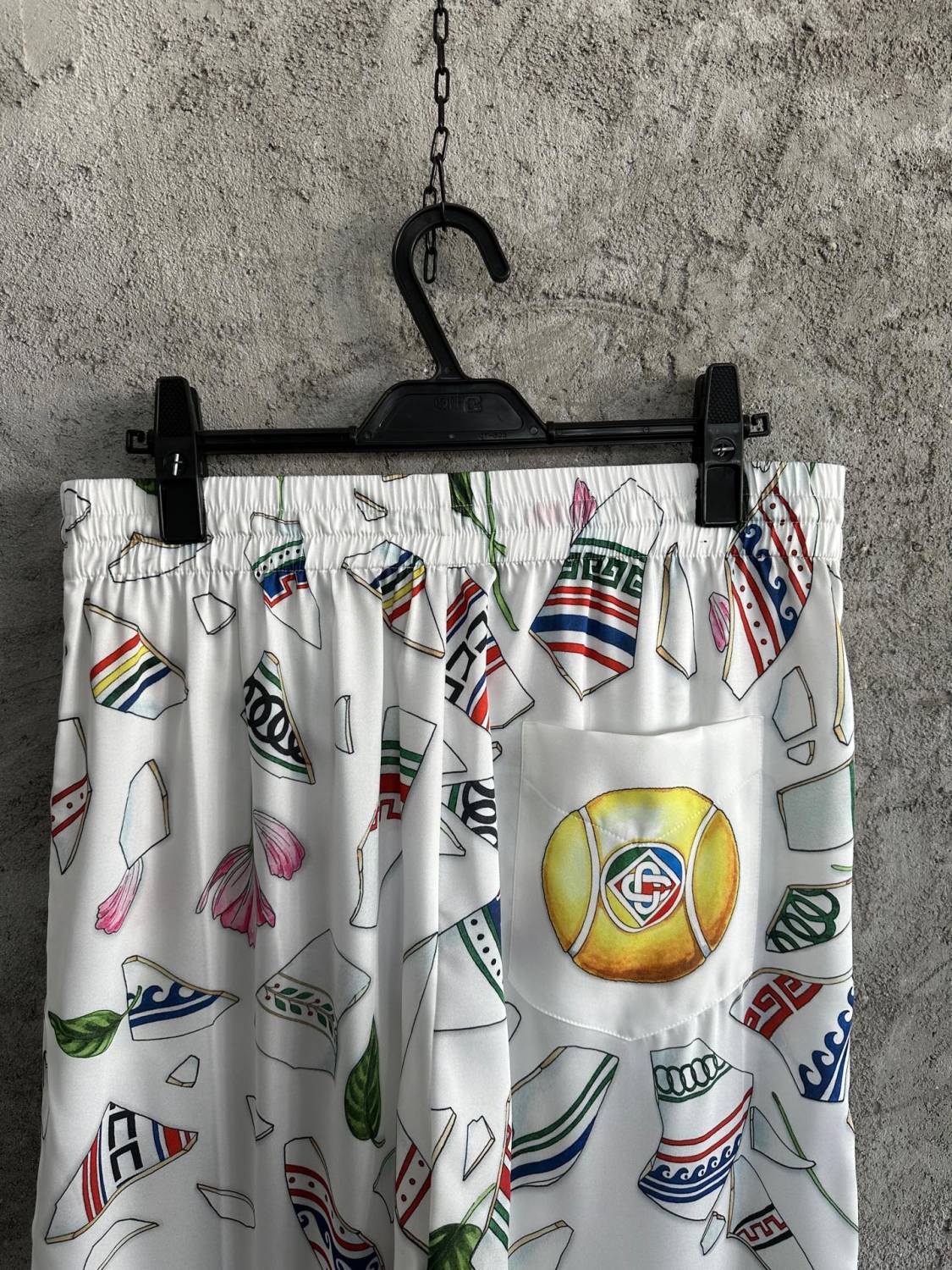 Casablanca Men's Women's Summer Pattern Printed Silk Casual Trousers Pants Ngvp #9924