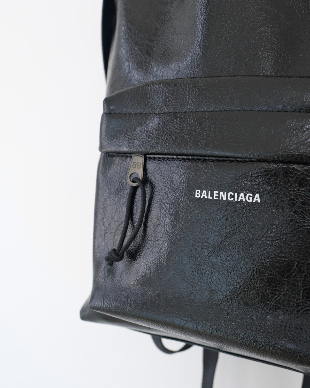 Balenciaga Explorer Men's Solid Color Letter Print Oil Wax Leather Book Bag Backpack Bags #77327