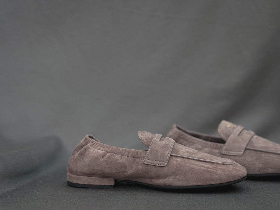 Prada Women's Spring/fall Fashion Casual Leather Round Toe Slip On Loafers Casual Shoes #78369