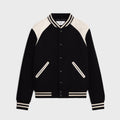 Celine Men's Spring & Autumn Colorblocking Single Breasted Textured Wool Baseball Coat Long Sleeve Jacket Ngvp #1251