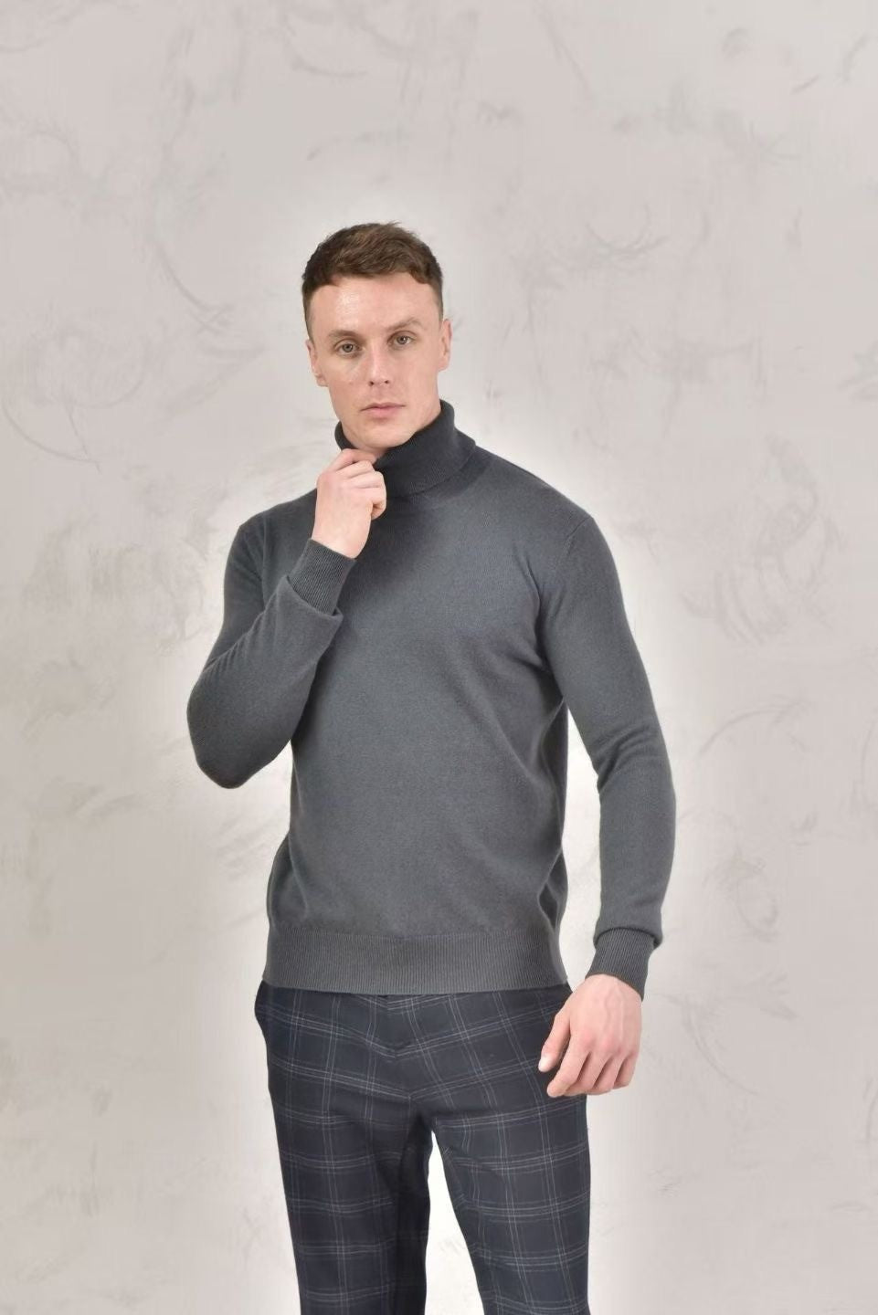 Loro Piana Dolcevita Men's High Neck Sweater Fall And Winter Knitted Fashion Trend Of Comfortable Long-sleeved Casual Knit Pullover Sweater Ngvp #2225