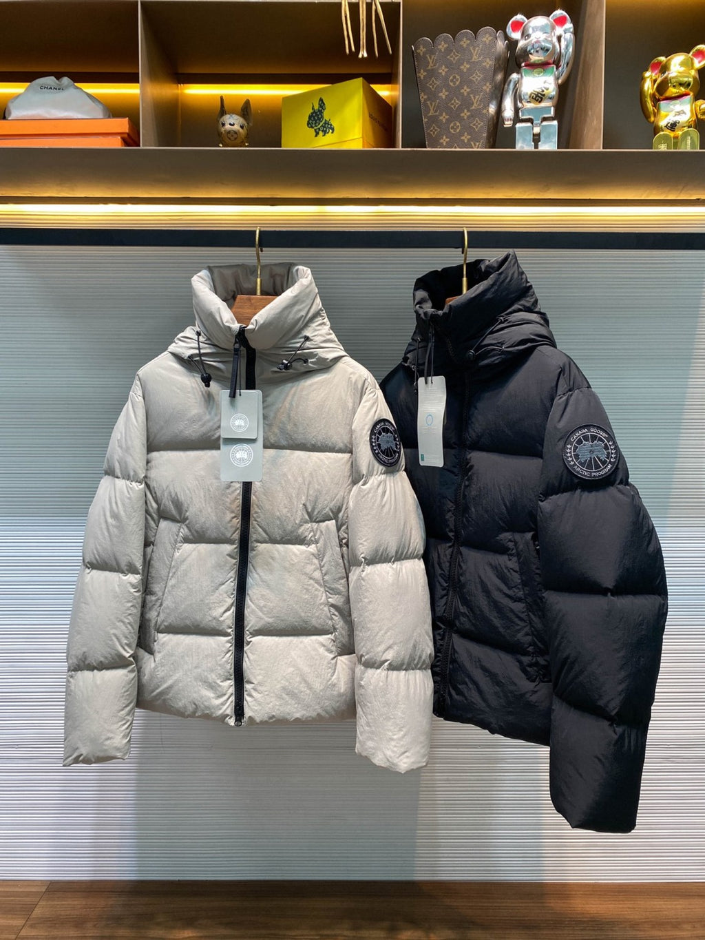 Canada Goose Crofton Men's And Women's Winter Fashion Casual Solid Color Hooded Zipper Windproof Nylon Hooded Down Jacket #79557