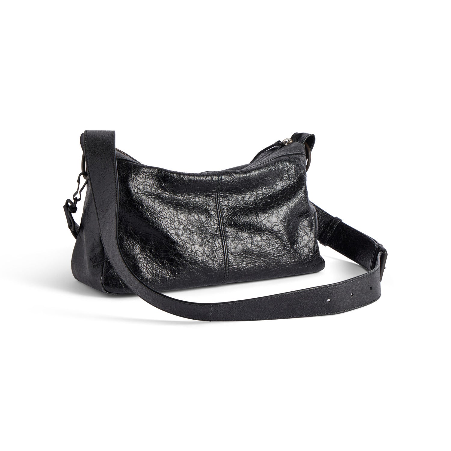 Balenciaga LE CITY MOTO Men's And Women's Fashion Classic Solid Color Zipper Closure Leather Adjustable Strap Shoulder Bag Crossbody Bag Motorcycle Bag Bags 8461882AB6Z1251 #79567