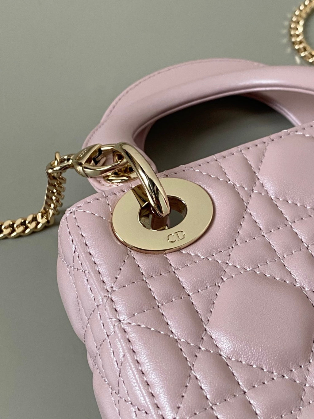 Dior Lady Women's Solid Color Metal Pendant Removable Chain Shoulder Strap Wicker Pattern Sheepskin Leather Single Shoulder Crossbody Handbag Bag Bags #77983