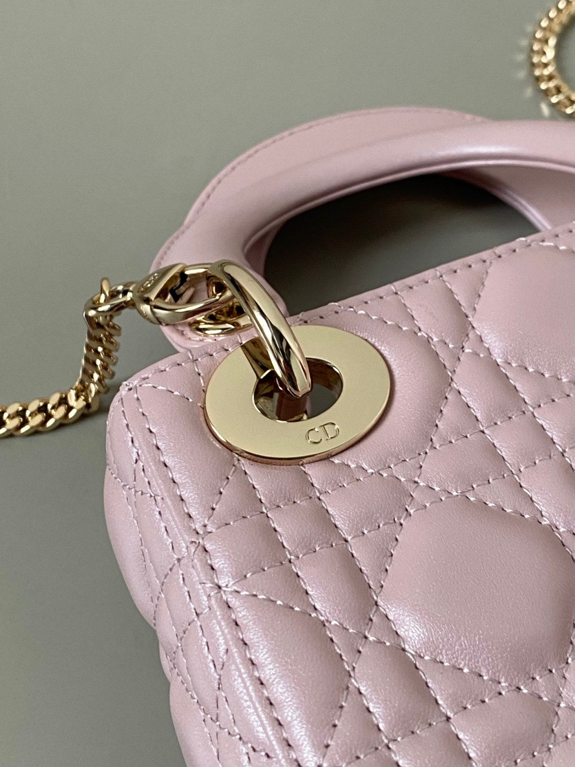 Dior Lady Women's Solid Color Metal Pendant Removable Chain Shoulder Strap Wicker Pattern Sheepskin Leather Single Shoulder Crossbody Handbag Bag Bags #77983