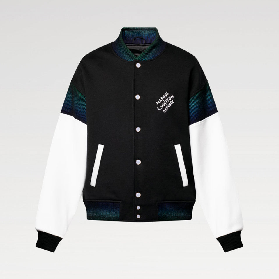 Louis Vuitton Men's Spring And Autumn Cotton Knit Baseball Jacket Single Breasted Colorblocked Cotton Long Sleeve Corset Jacket #77852