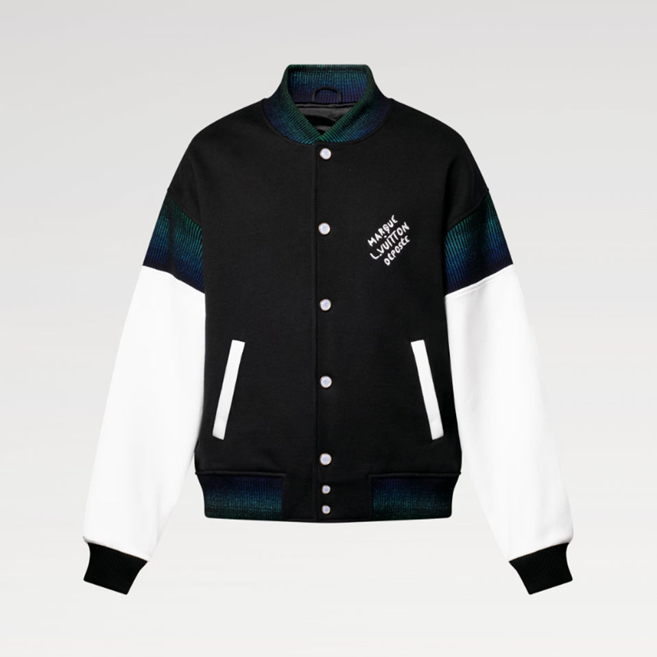 Louis Vuitton Men's Spring And Autumn Cotton Knit Baseball Jacket Single Breasted Colorblocked Cotton Long Sleeve Corset Jacket #77852