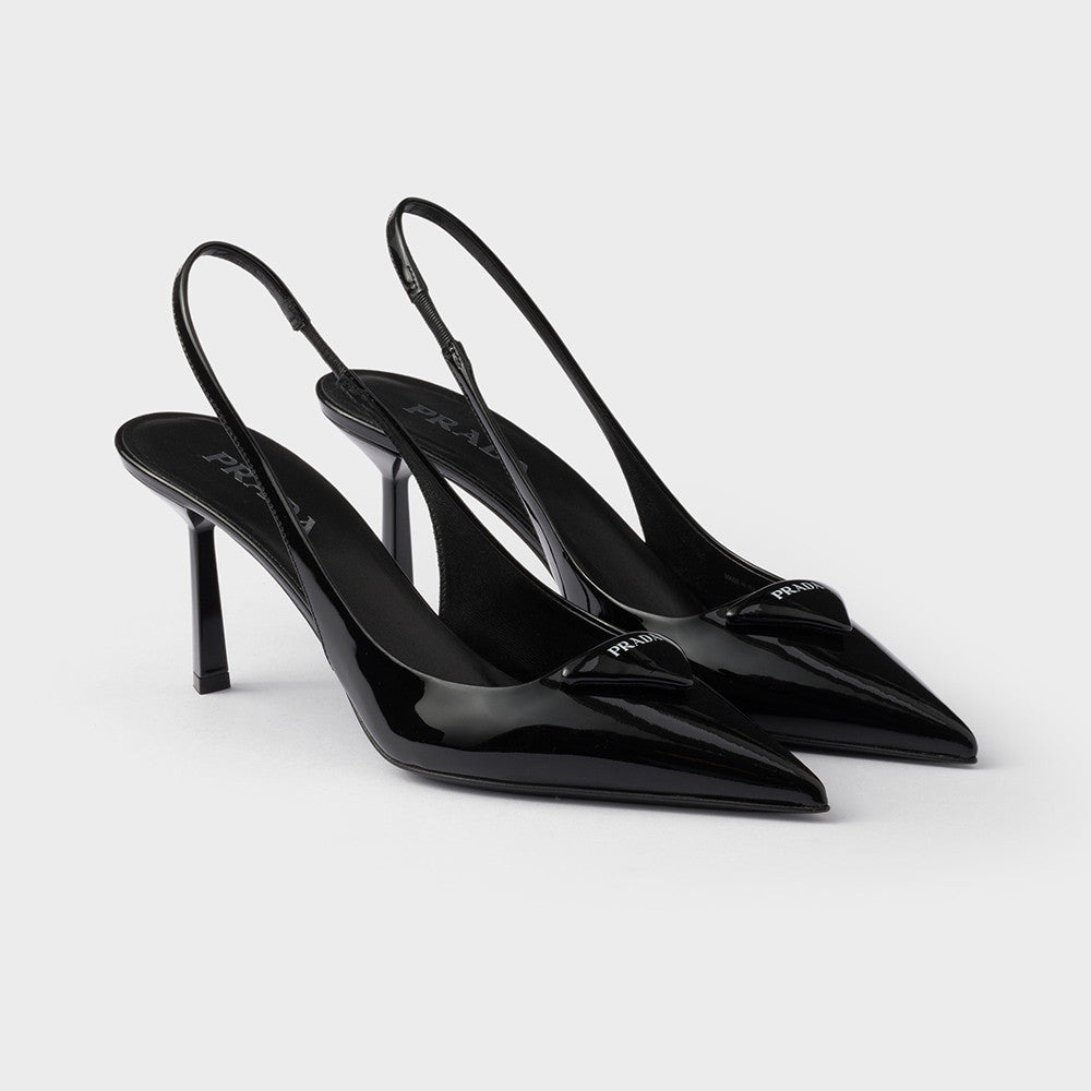 PRADA Suede Leather Slingback Pumps#388476