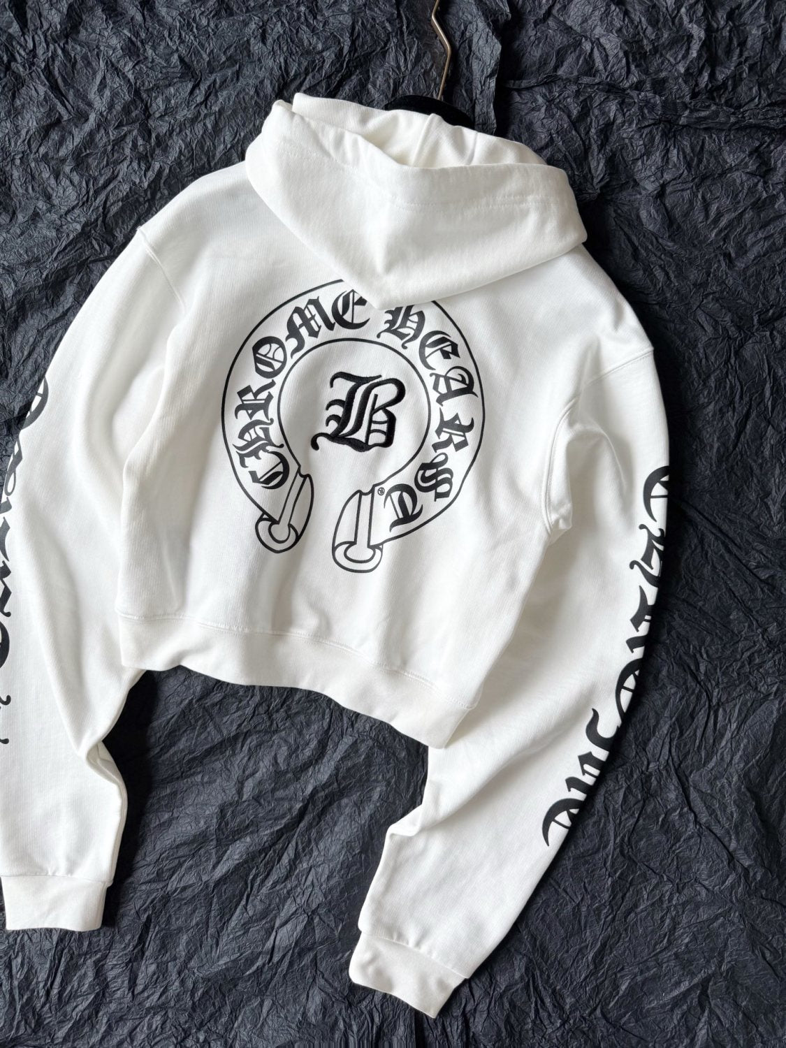 Chrome Hearts Women's And Men's Fashion Casual Solid Color Hooded Zipper Pullover with Letter Print Pattern Loose Fit Jacket #78493