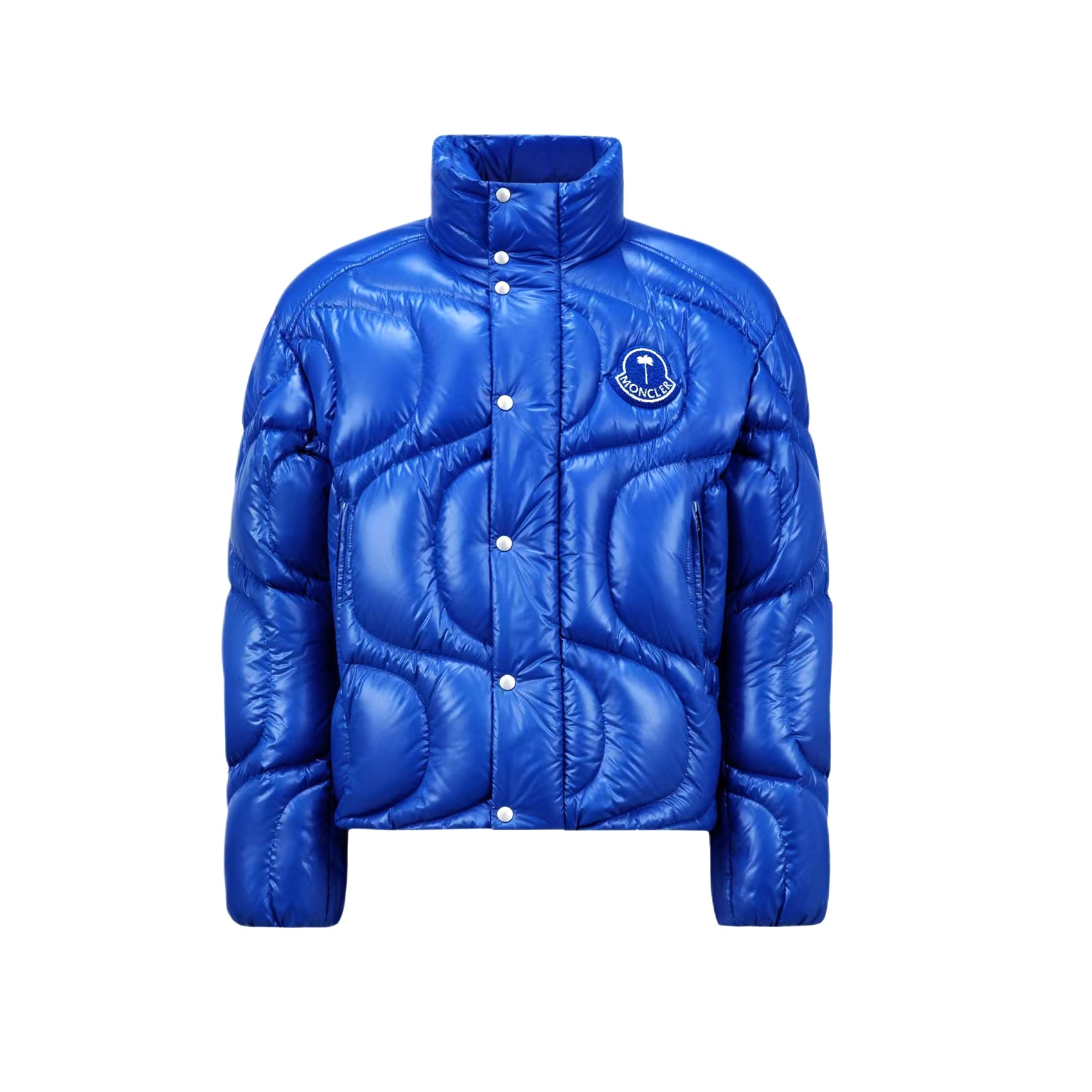 Moncler x Palm Angel  Men's And Women's Winter Fashion Casual Solid Color Zipper Single Button Windproof White Goose Down Jacket Cotton Coat Jacket #79142