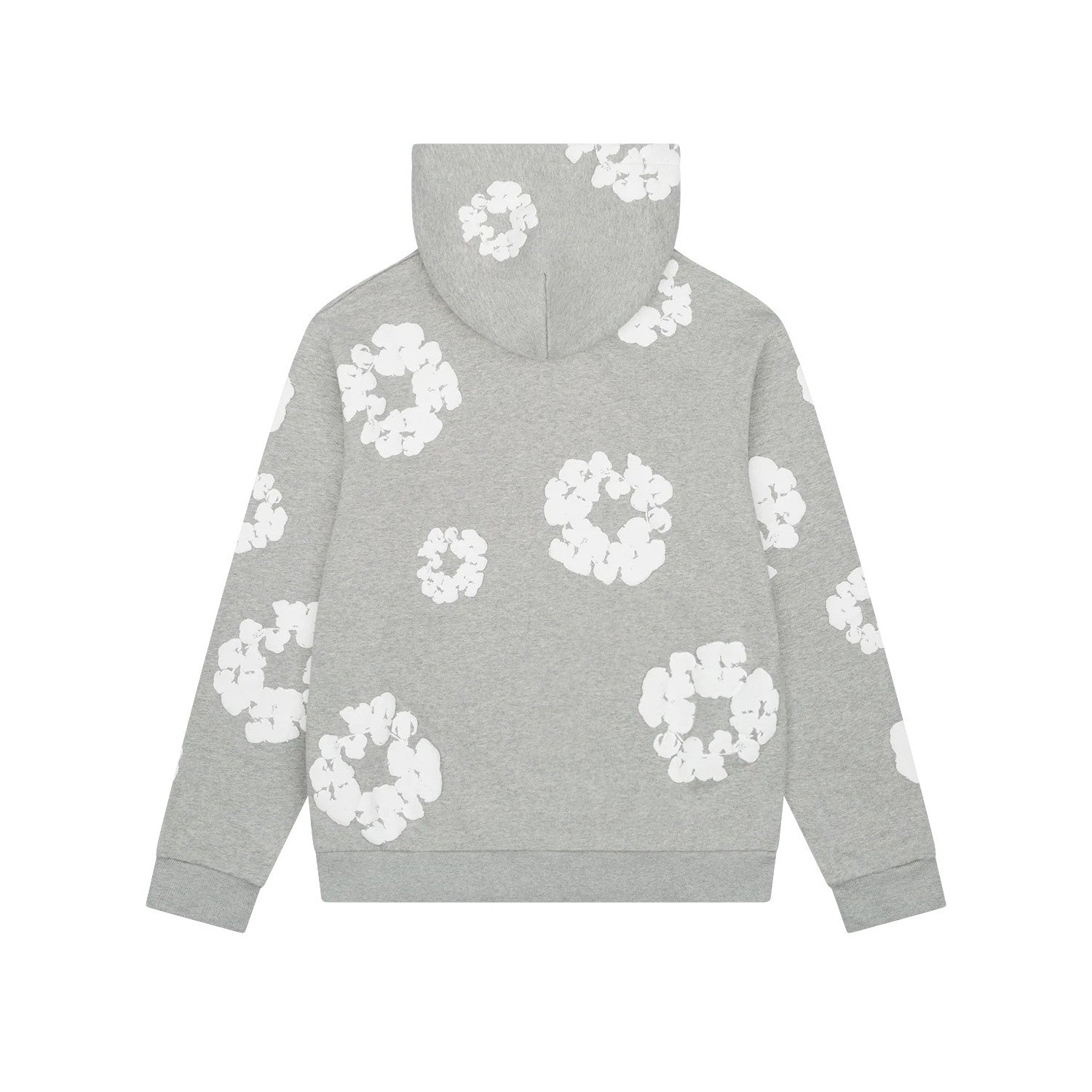 Denim Tears Men's And Women's Spring/fall Fashion Trend Solid Color Hooded Pullover Loose Fit Cotton Hoodie With Floral Print European American Style High Street Hip Hop Streetwear Sweatshirt #79535