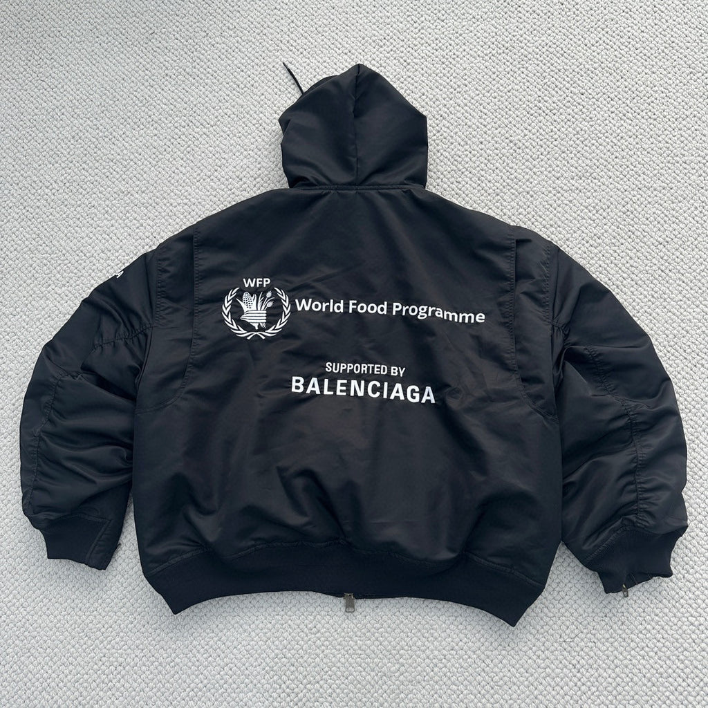 Balenciaga Zipped Hooded Jacket Coat #96499
